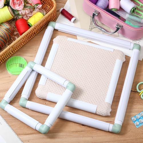 Janinka 3 Pcs Embroidery Hoop Cross Stitch Frames and Hoops, Green
