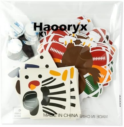 Haooryx DIY Fall Football Turkey Magnet Craft Kit Autumn Sticker Craft