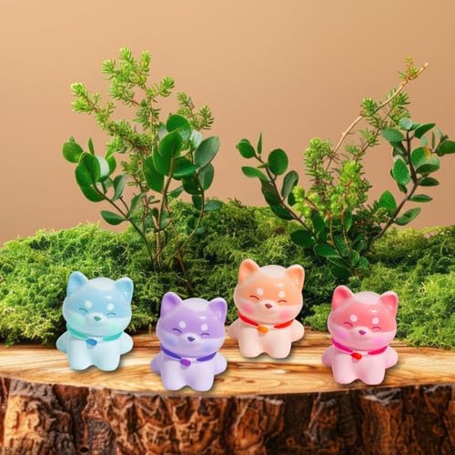 Cute Mini Dog Shape Resin Silicone Molds Micro Dollhouse Animal Epoxy Casting Molds for DIY Resin Fairy Garden Miniatures Landscape Tiny Things Crafts Decor(Style 4)