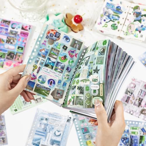 800Pcs+ Japanese Sticker Book for Scrapbook Junk Journal (Old Dreamland)