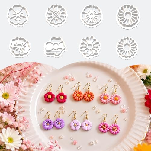 8 Pcs Cute House Polymer Clay Cutters Set - Charming Home Shapes Clay Cutters for Polymer Clay Jewelry Making, Perfect Housewarming Gift