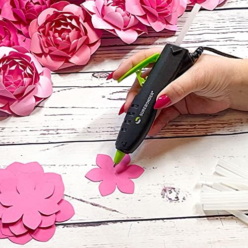 Surebonder GP-100F Ergonomic Detail Tip Mini-Size Hot Glue Pen for Precision Crafting and Repairs, 10 Watts, Corded, Black