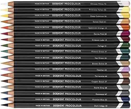 Derwent Colored Pencils, Procolour Pencils, Drawing, Art, Metal Tin, 24 Count (2302506)