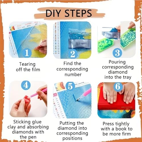 KYOQFVN Halloween Diamond Art Kits for Adults - Witch Hat Diamond Painting kit for Adults - Full Drill Round Gem Art 5D Diamond Dots for Home Wall Decor 12x16inch