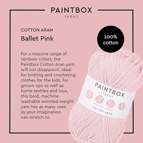 Paintbox Yarns 100% Cotton Aran Yarn 1.76oz / 50g, 93yds / 85m