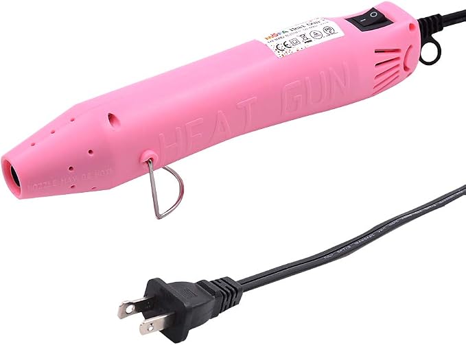 mofa Resin Heat gun,6.6ft Cable 300W Hot Air Gun for Crafting,Acrylic Paint Dryer Multi-Purpose Electric Heating Nozzle (Pink)