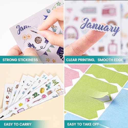 Planner Stickers - 12 Monthly Calendar Stickers for Celebrations