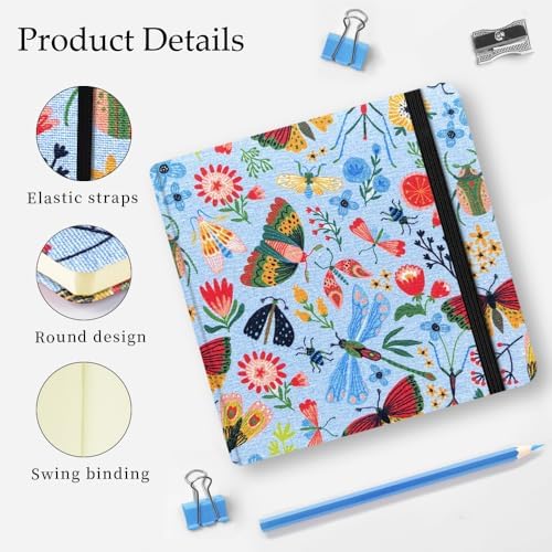5x5 Sketchbook,Pocket Hardcover Notebooks,Sketch Books for Drawing Writing