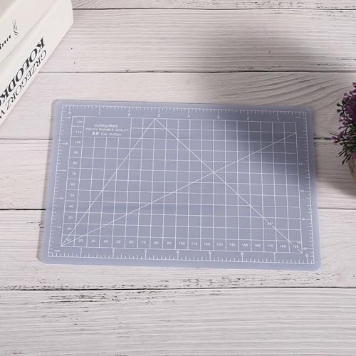 Self Healing Cutting Mat, Translucent Cutting Mat, Non Slip Gridded Cutting Board for Writing, Drawing, Paper Carving (A5-translucent cutting board)