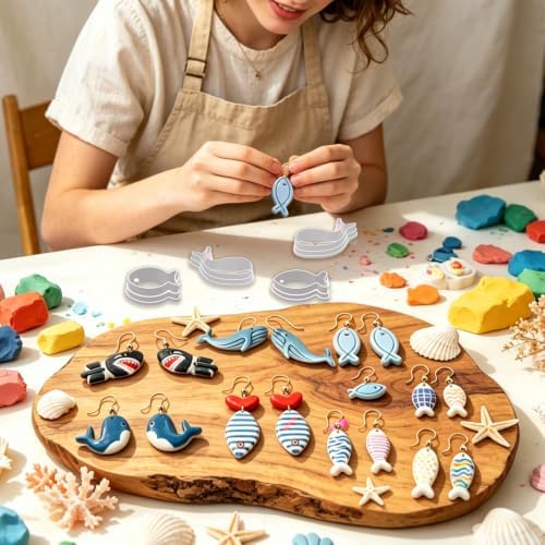 Fish Clay Cutters for Polymer Clay Earrings Jewelry Making