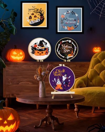 TINDTOP Halloween Embroidery Kit for Adult, Embroidery DIY Starter Kit