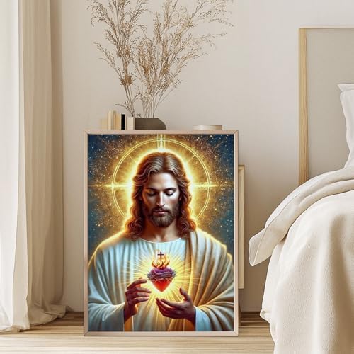 Diamond Art Kits for Adults, 5D Jesus Diamond Painting Kit,12x16 Inch