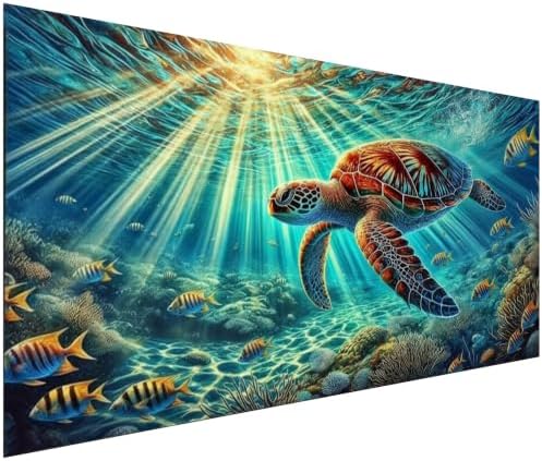 Turtle Underwater Ocean Diamond Painting Kit,Diamond Art kits for Adults
