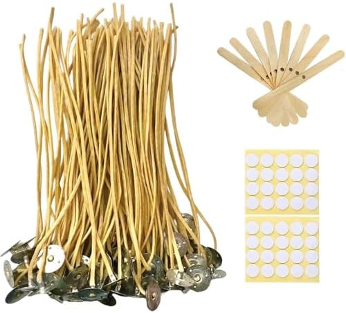 Candle Wicks 200 PCS 8 inch Hemp Candle Wicks 2.5mm Organic Beeswax Candle Wicks for Candle Making Edible Candle Wick for Butter Candle Hemp Candle Wick