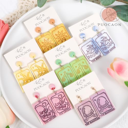 Puocaon Tarot Clay Cutters Polymer Clay Cutters for Jewelry Earrings Making