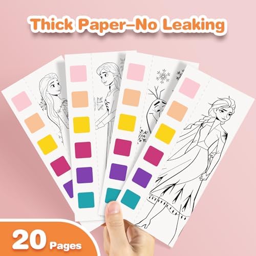 Kidcraft Paint with Water Coloring Books for Toddlers, Ice Princess