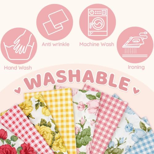 Aubliss 8pcs Fat Quarter Fabric Bundles (100% Cotton - 20'' x 20'')
