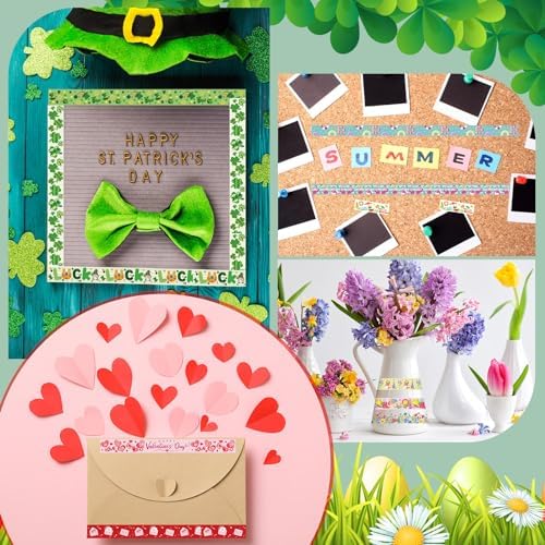 TaoBary 33 Rolls Washi Tape Set, 15mm Holiday Seasonal,Festive Style