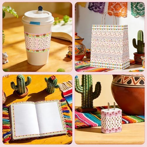12 Rolls Mexican Bread Washi Tape for Card Making Planner Decor