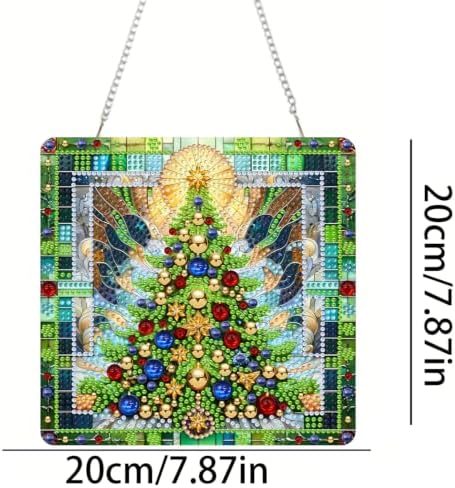 VeGuude Christmas Diamond Art Kits for Adults, DIY Acrylic Hanging Ornament