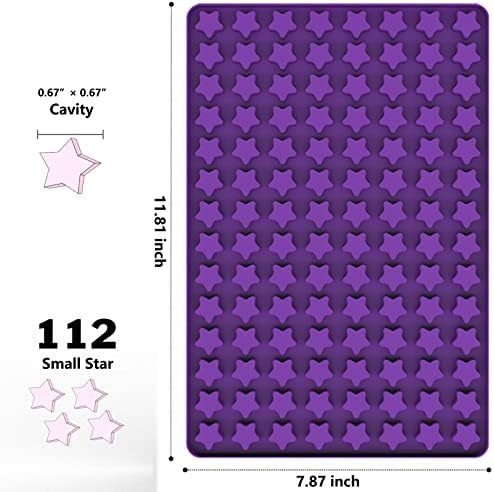 Mini Star Silicone Mold, 112 Cavities