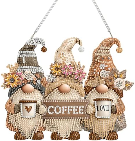 AIBOERL Diamond Art Kits for Adults, Gnome Acrylic Hanging Suncatcher