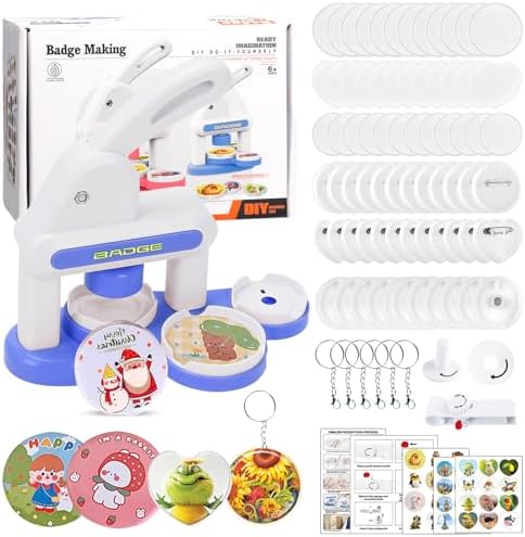 Button Maker Machine Multiple-Sizes - Pin Maker Machine Kit 1.37+2.16 inch