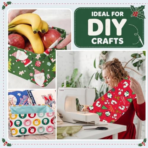 Aubliss 8pcs Fat Quarter Fabric Bundles (100% Cotton - 20'' x 20'')