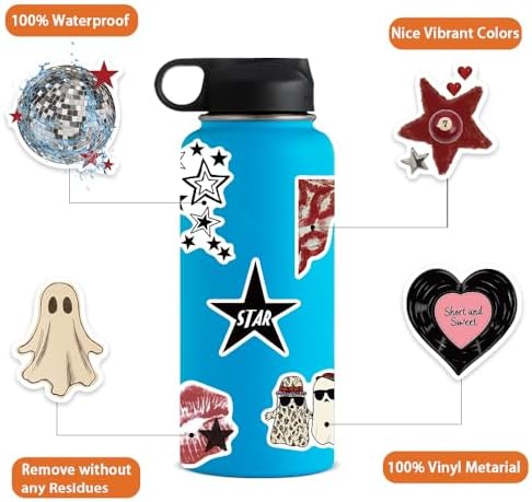 50 PCS Downtown Y2K Stickers, Waterproof Funny Stickers for Water Bottles,Laptop Guitar Skateboard Drum Stand Journaling Decorative Decals for Adults Woman