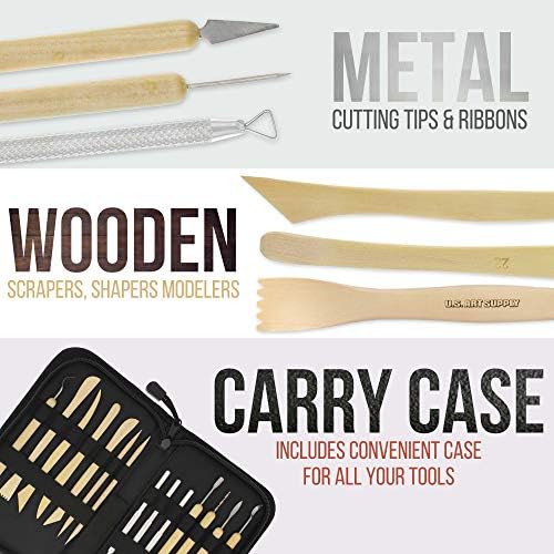 U.S. Art Supply Pottery & Clay Tools Set (14-Piece)