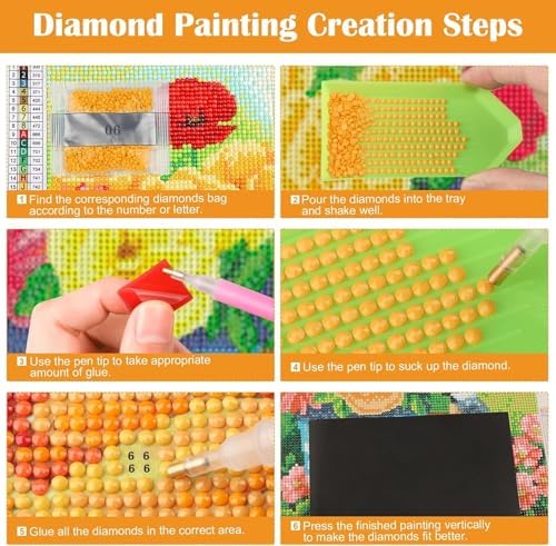 RYMILIE Cat Diamond Art Kits for Adults Diamond Painting Kit 12x16in | 5D Starry Night Diamond Art Painting Kit for Beginners, DIY Full Round Drill Cat Gem Art Crafts for Home Wall Decor Gift