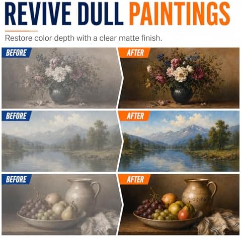Clear Acrylic Paint Sealer, Matte Varnish for Acrylic Painting & Art Crafts | Non-Yellow Clear Coat for Art Clay, Wood, Glass, Metal, Plastic, Protect & Boost Matte Finish on Canvas, Rock Painting, Model