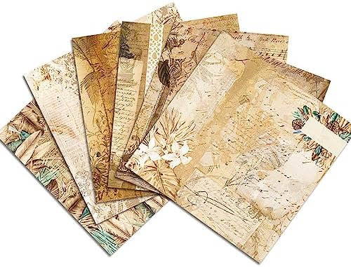 YASMEN Vintage Scrapbook Paper Pad, 12x12 Single-Sided Cardstock Paper Pads for Card Making, Journals, Planner, DIY Envelopes, Greeting Cards,Gift Card, Decorative Art Craft -24 Sheets