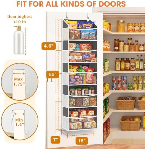 Ofiray-home 5Tiers Over Door Organizer, Weekly Clothes Organizer for Kids