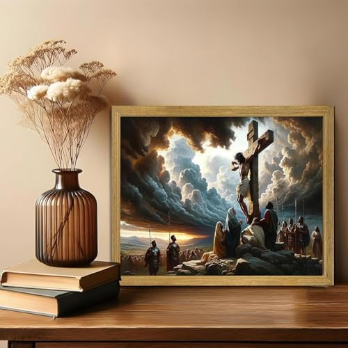Jesus Paint by Numbers Kit for Adults Framed Canvas, Frameworkless