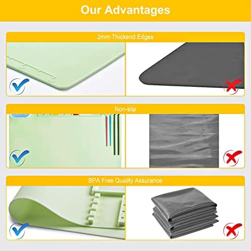Silicone Painting Mat, Art Mat with Cup and Paint Brush Cleaner Tool