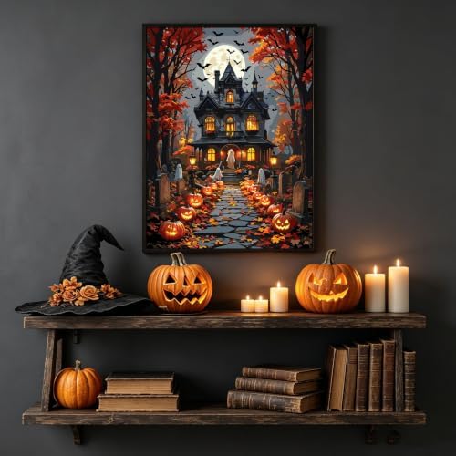 bleihum Halloween Ghost Paint by Numbers Kit for Adults 16x20inch
