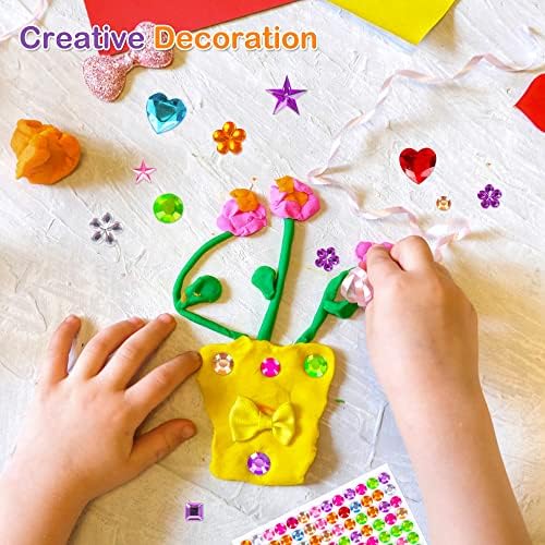 880pcs Gem Stickers Rhinestones for Crafts - Self Adhesive Jewels Stickers, Acrylic Gems DIY Craft Decorative Diamond Small Stickers for Kids