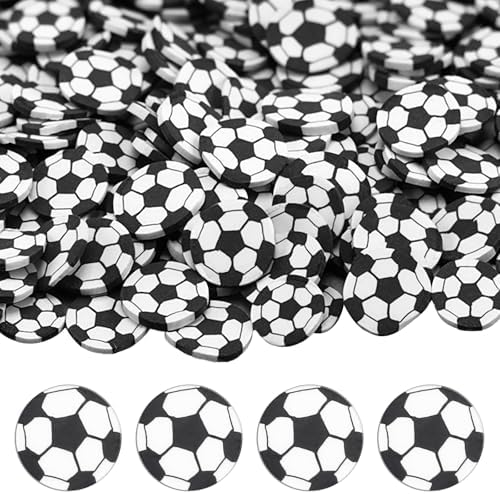 Weysat 30g Soccer Polymer Clay Slices 0.2" Mini Sports Sprinkles Nail Art