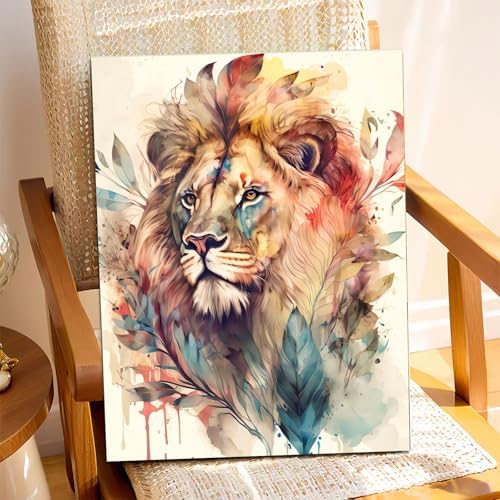XTCIXAL Paint by Numbers Kit for Adults, Lion, 16X20 Inch
