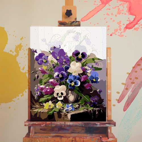 Paint by Numbers for Adults Flowers - Flower Paint by Number on Canvas