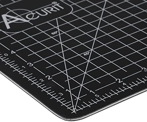 Acurit Self-Healing Cutting Mats - Self-Healing Craft Mats for Cutting, Measurements, Studios, Design, & More! - [Black - 9x12"]