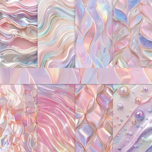 Bomichi 16 Sheets Scrapbook Paper, Vintage Decorative Scrapbook Supplies for Junk Journal Card Making Picture Art Collage DIY 6x6 inches