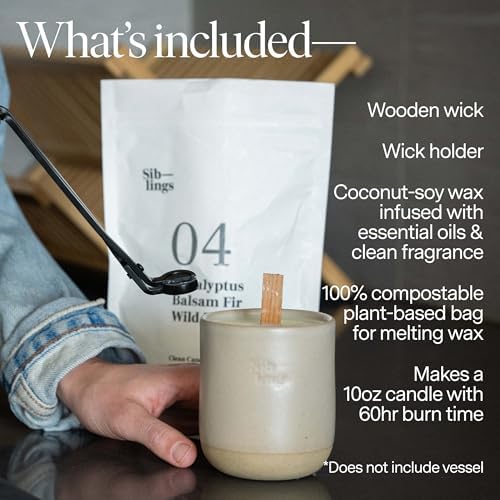 Siblings Candle Refill Kit No. 06, Cardamom Sandalwood Vanilla