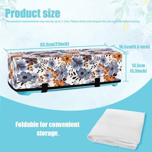 Binienty Ink Painting Floral Dust Cover for Die-cut Machine, Cutting Machine Protective Covers with 3 Pocktes Strain Resistant Carrying Bag Organization and Storage Bags Stylish Home Decoration