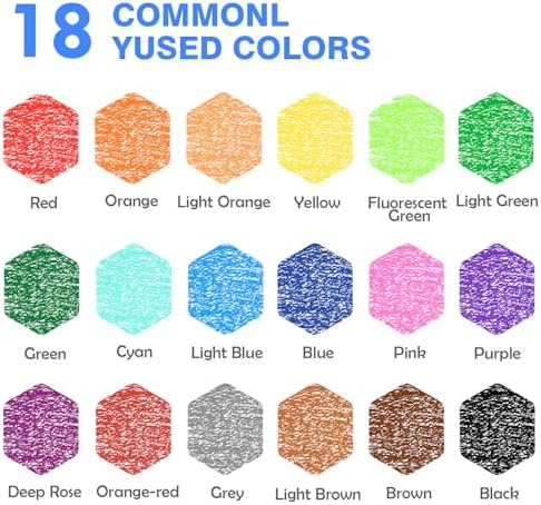 540 Count Colored Pencils Bulk, Colored Pencils for Kids 18 Assorted Colors