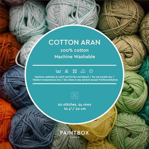 Paintbox Yarns 100% Cotton Aran Yarn 1.76oz / 50g, 93yds / 85m