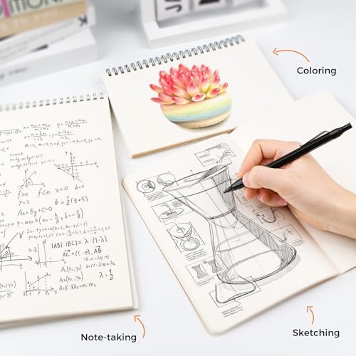 Four Candies Metal Mechanical Pencil Set, 4PCS 0.3, 0.5, 0.7, 0.9MM Mechanical Pencils & 2MM Drawing Pencil with 9 Tubes Lead Refills (4B 2B HB 2H Color) for Student Writing Artist Sketching - Black
