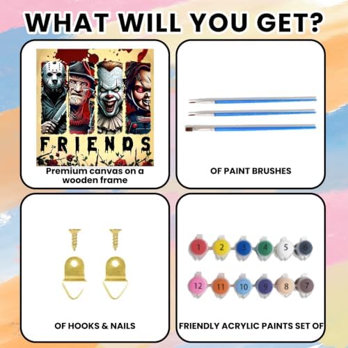 Artykapby Halloween Paint by Numbers kit for Adults 16x20 inch