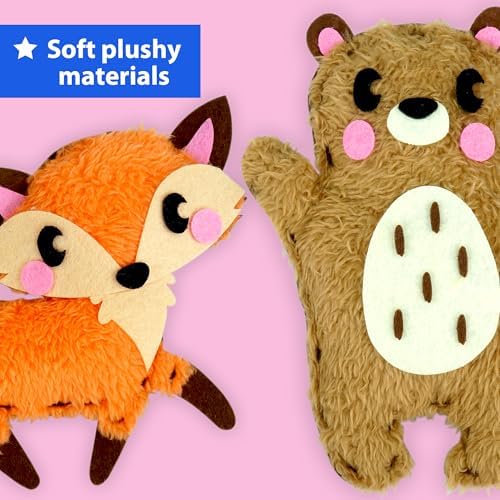 KRAFUN Woodland Animal Sewing Kit for Kids Ages 6+ | 8 Dolls